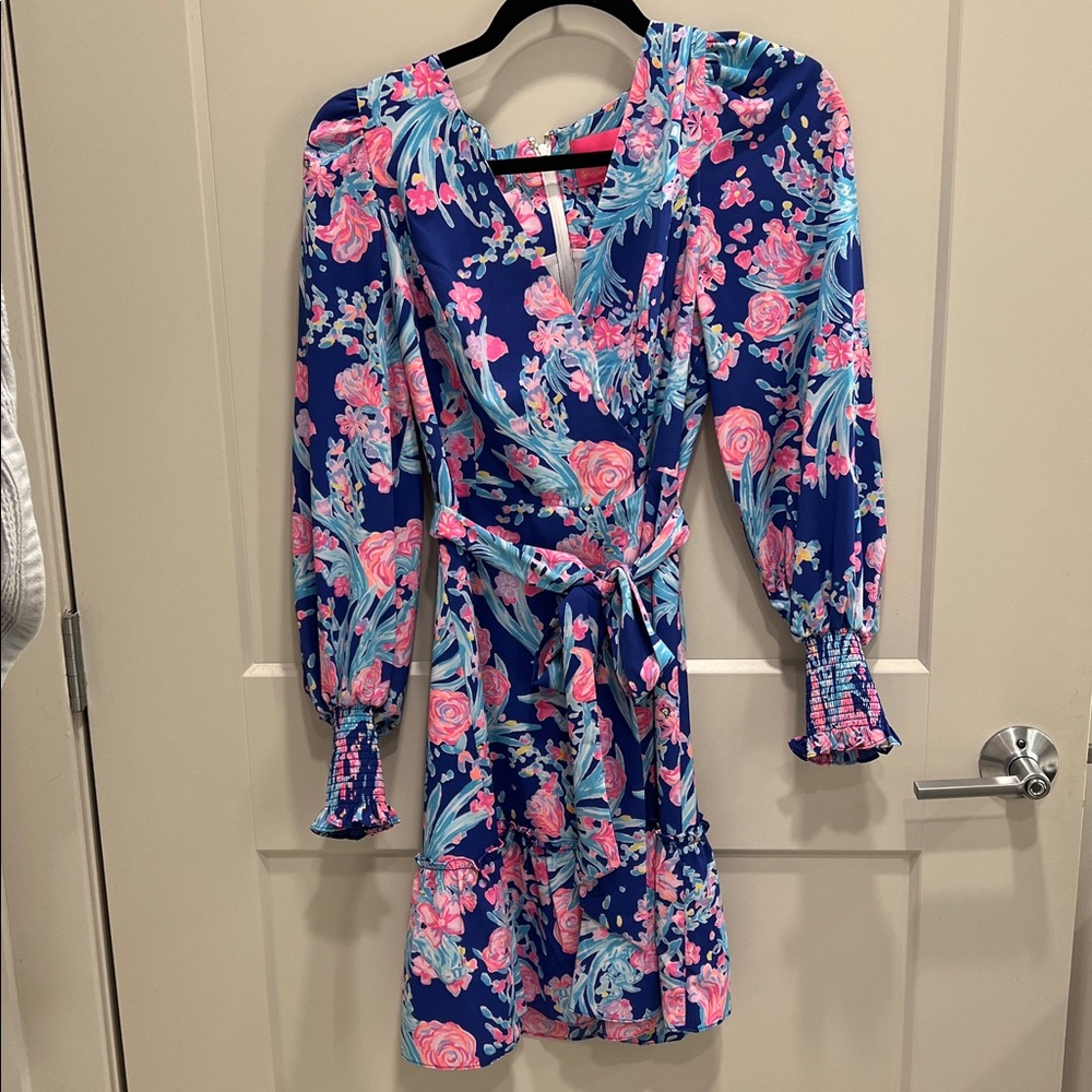Lilly Pulitzer Pink and Blue Floral Dress